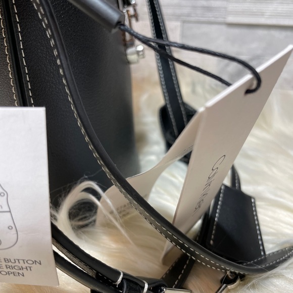 ❤️Calvin Klein ❤️large lock leather Bucket Bag - Picture 6 of 11